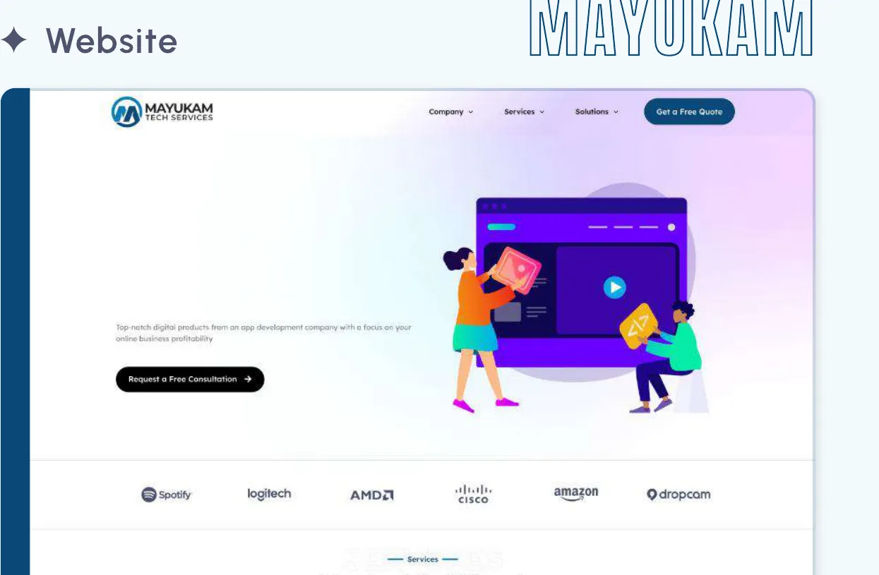 Mayukam The marketing site we built for a multi-discipline studio