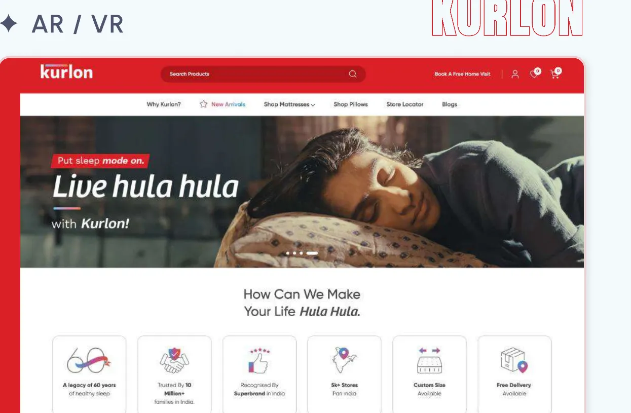 Kurlon 3D mattress visualization we designed