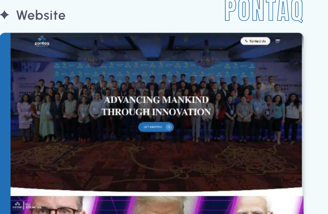 Pontaq The site and brand system we shipped for a cross-border VC