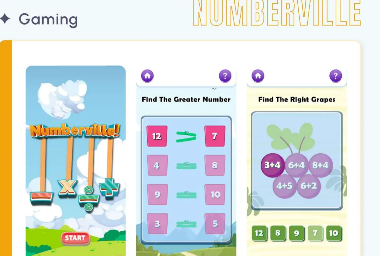 Numberville The early-math game UX we designed