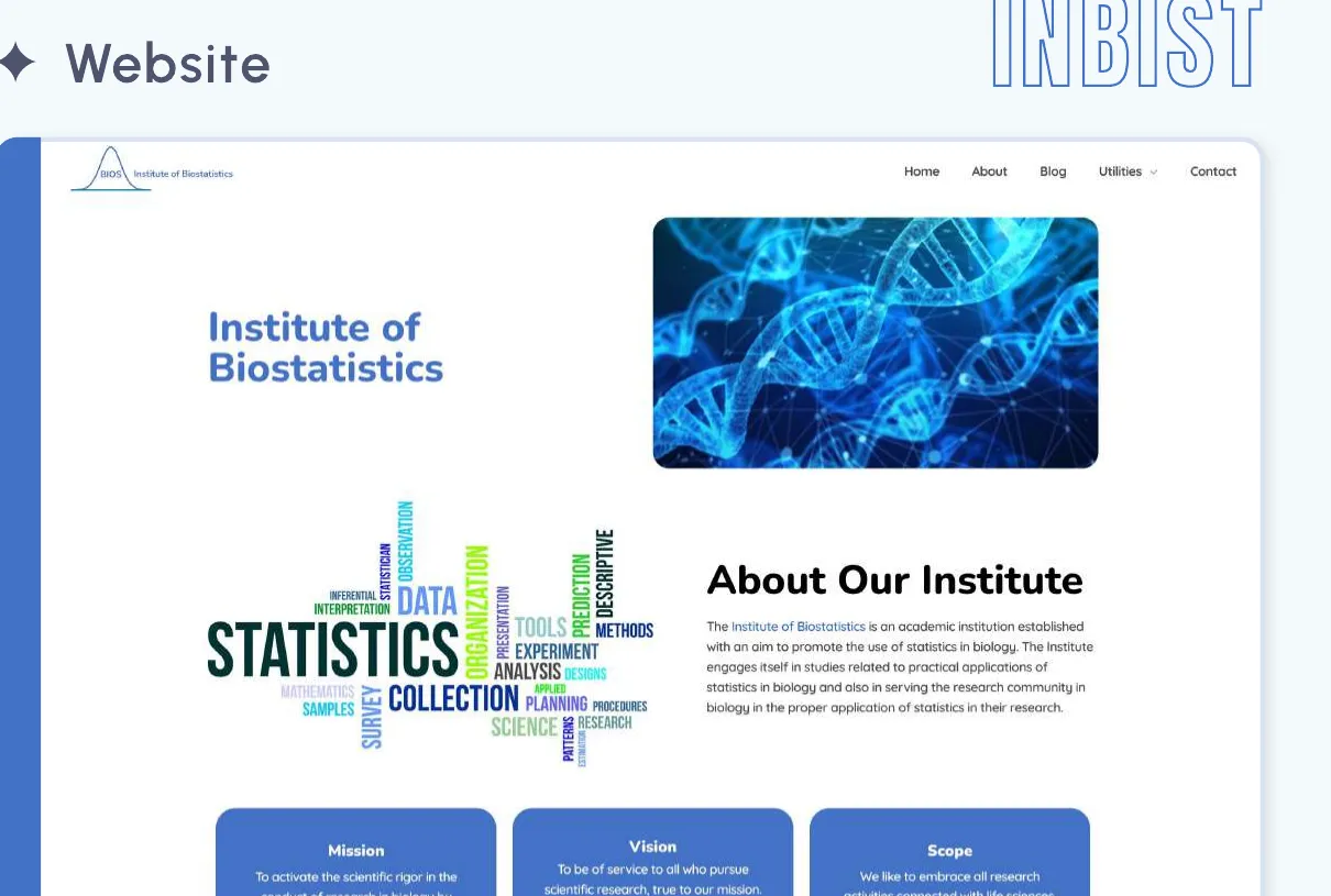 Inbist Academic content site we built