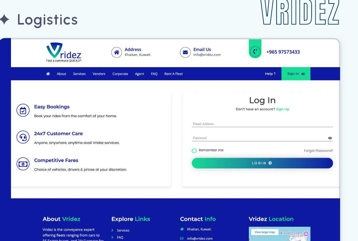 Vridez Ride-hailing apps and backend we built