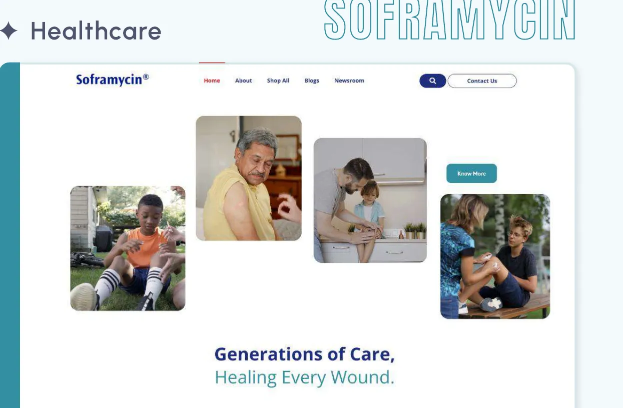 Soframycin The marketing site we designed and built