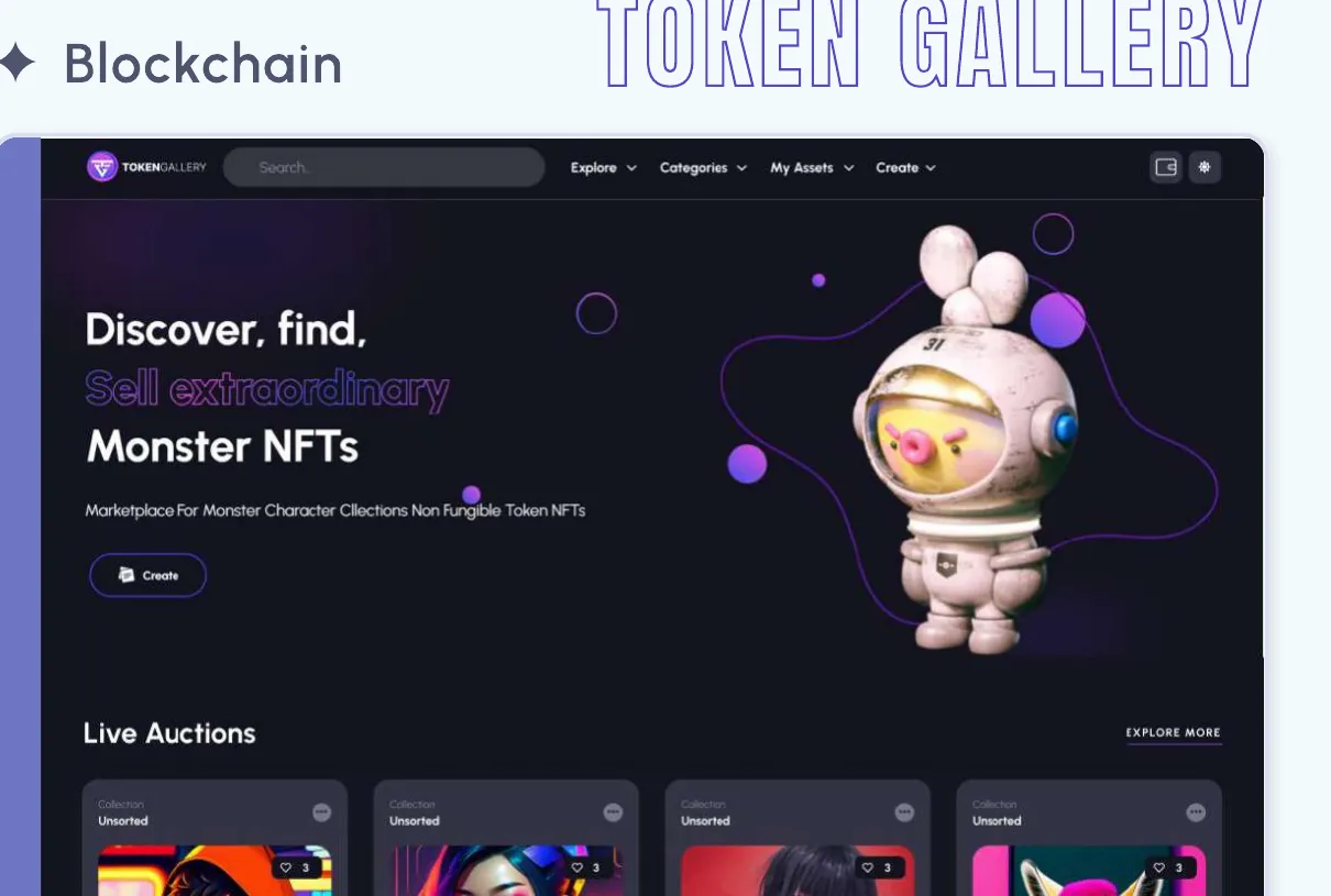 Token Gallery The multi-chain NFT marketplace we built