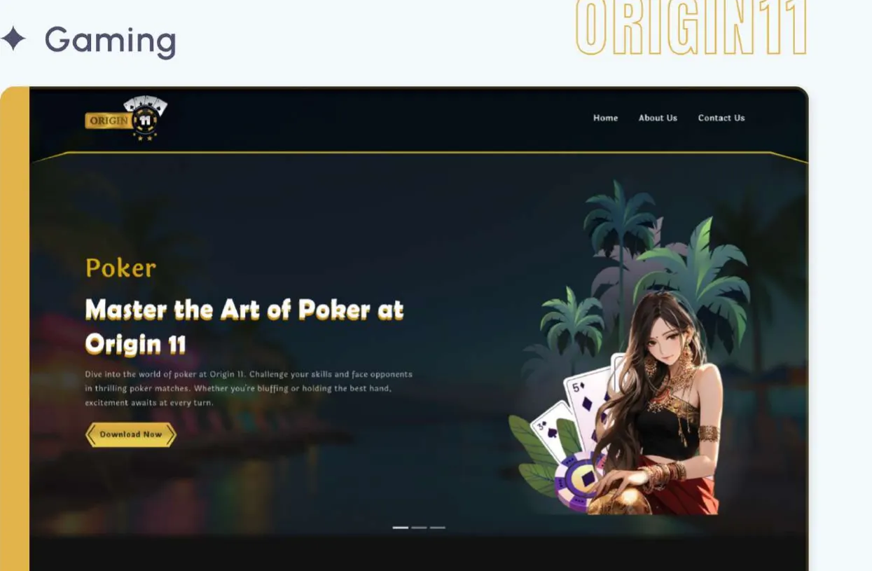 Origin 11 The casino platform and game clients we built