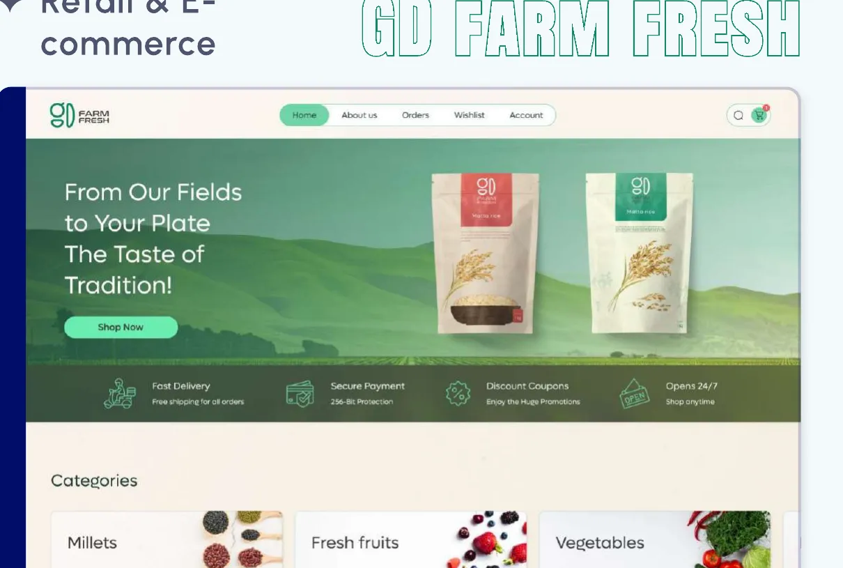 GD Farm Fresh The farm-to-table grocery storefront we built