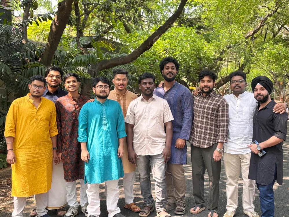 Zethic engineers in ethnic wear posing outdoors