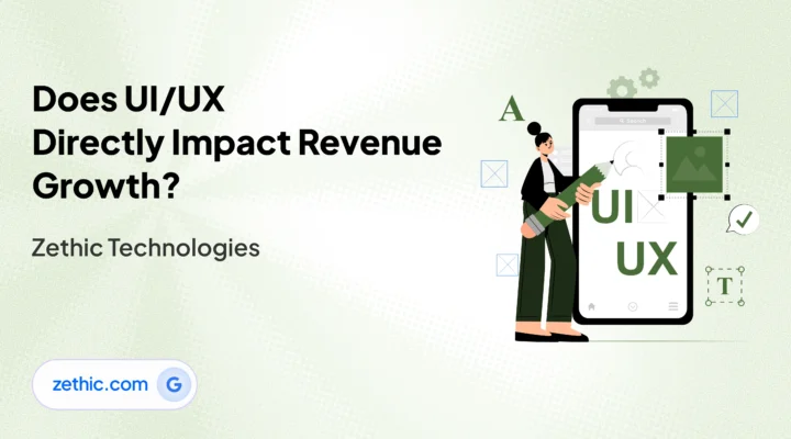 UI UX design company in Bangalore improving revenue growth through user interface design and website design and development by Zethic Technologies