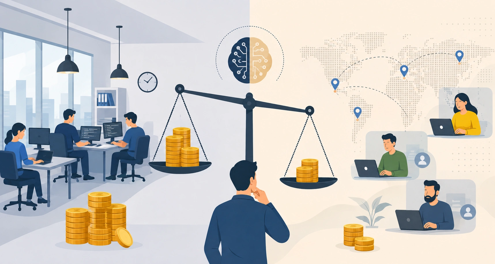in-house vs outsourced AI development